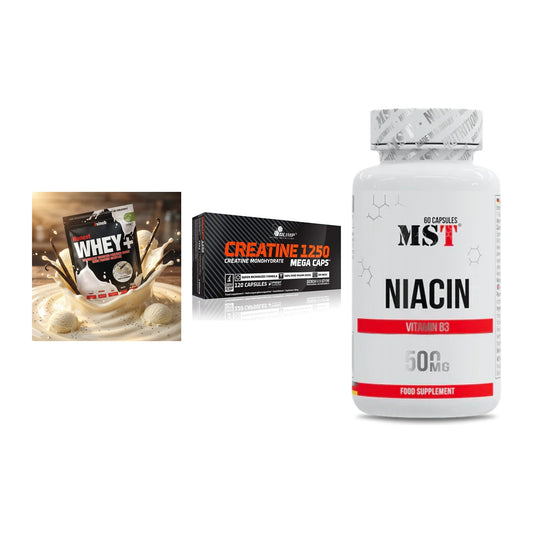 Einsteiger-Set: Sinob Honest + Olimp Creatine + MST Niacin – alle enthaltenen Artikel