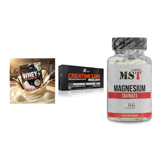 Einsteiger-Set: Sinob Honest + Olimp Creatine + MST Magnesium – alle enthaltenen Artikel