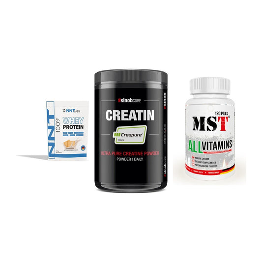 Einsteiger-Set: NNT Whey + Sinob Creatin + MST All Vitamins – alle enthaltenen Artikel