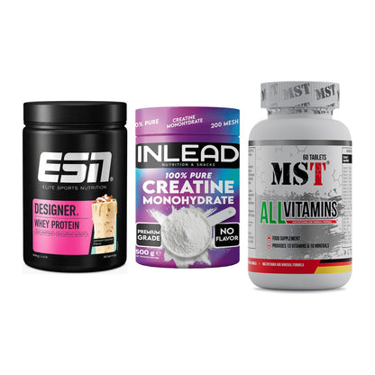 Einsteiger-Set: ESN Designer + INLEAD Creatine + MST All Vitamins – alle enthaltenen Artikel