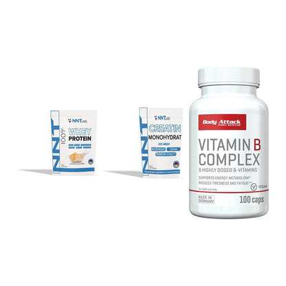 Einsteiger-Set: NNT Whey + NNT Creatin + Body Attack – alle enthaltenen Artikel