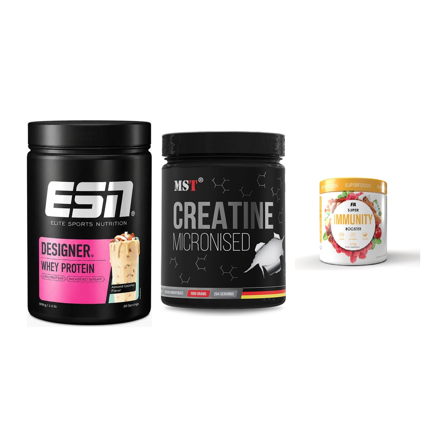 Einsteiger-Set: ESN Designer + MST Creatin + FA Nutrition – alle enthaltenen Artikel