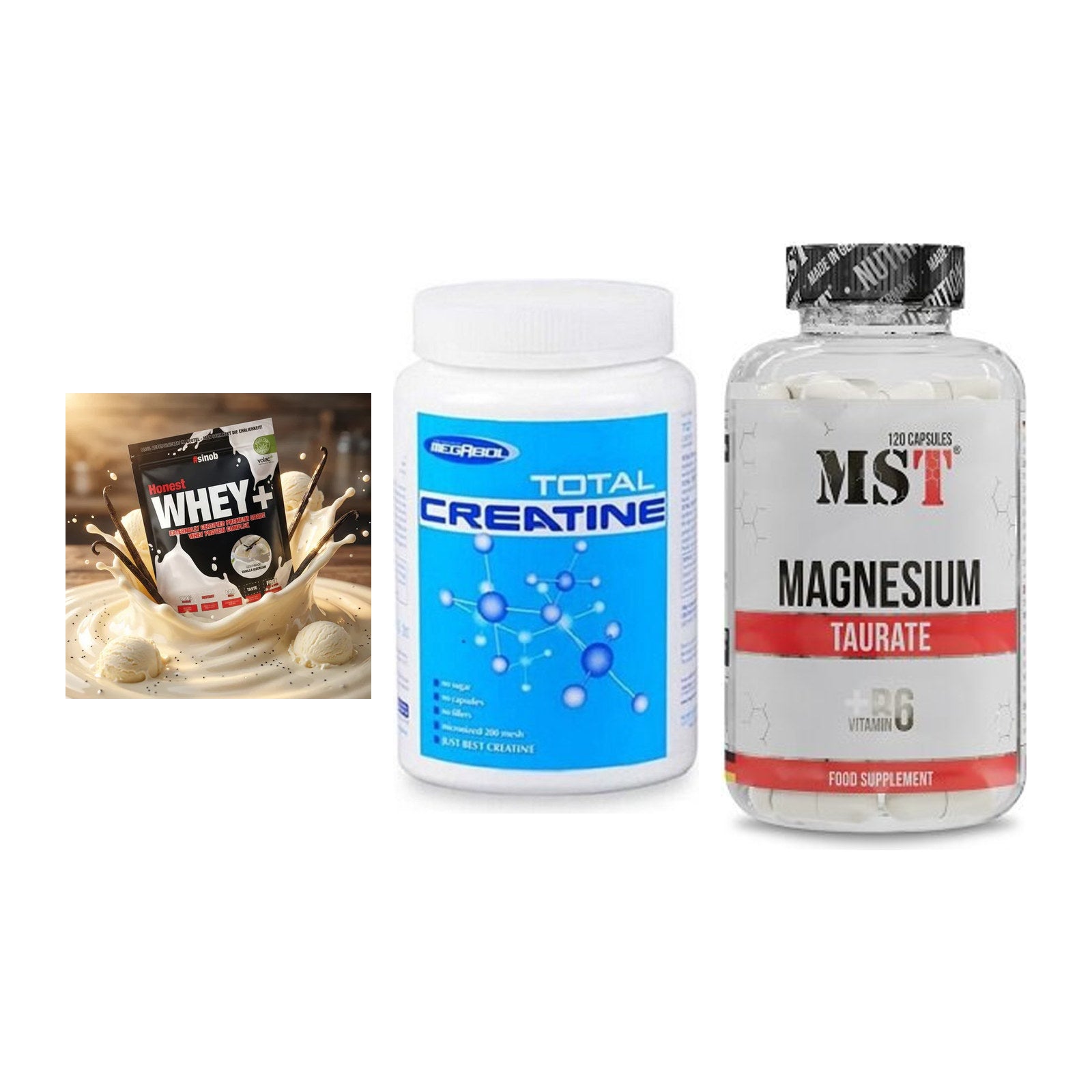 Einsteiger-Set: Sinob Honest + Megabol Total + MST Magnesium – alle enthaltenen Artikel