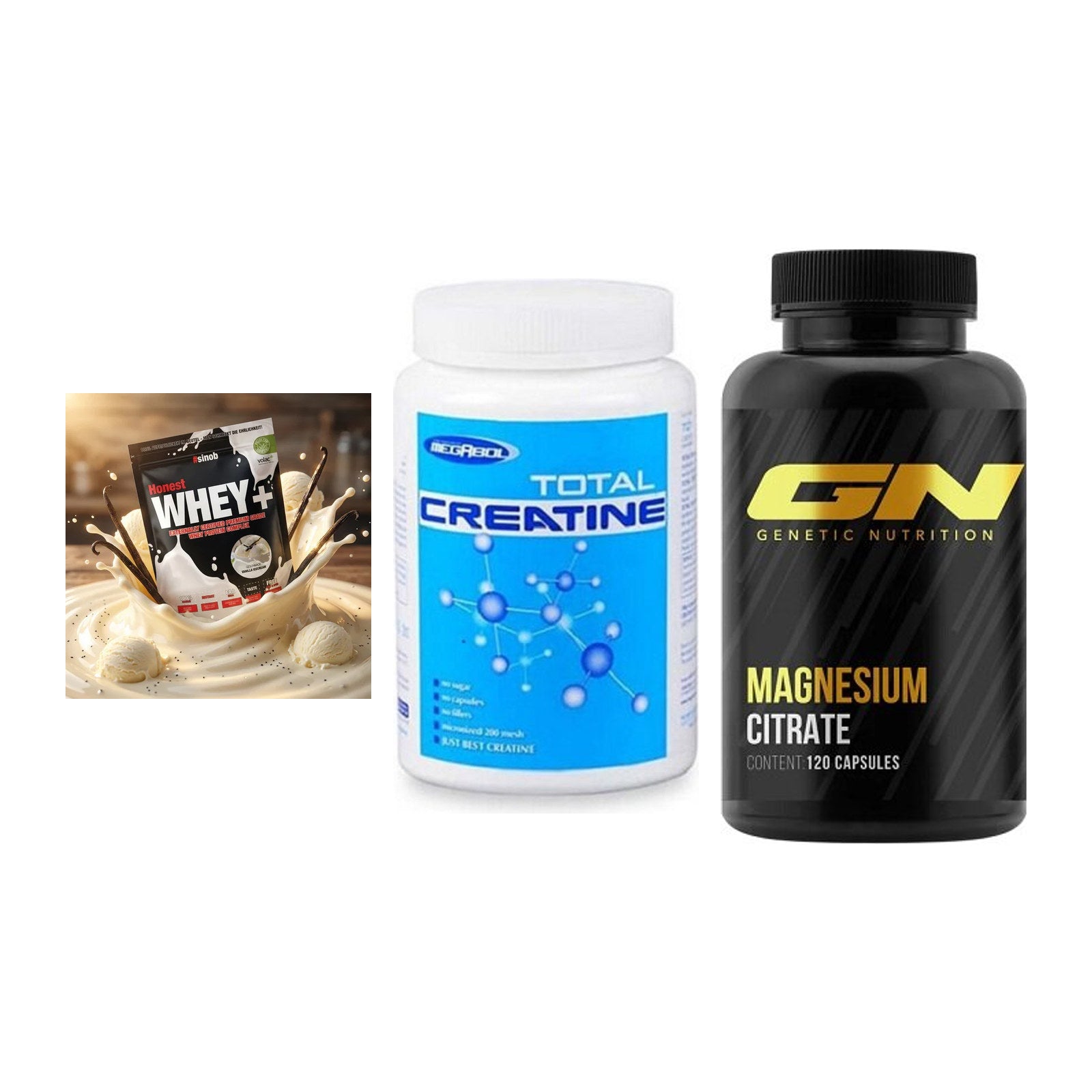 Einsteiger-Set: Sinob Honest + Megabol Total + GN Magnesium – alle enthaltenen Artikel