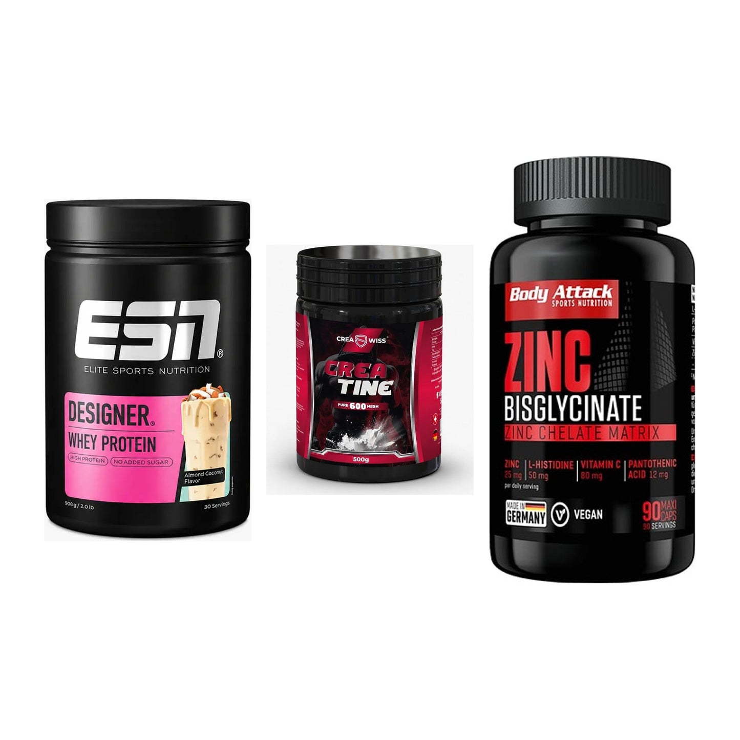 Einsteiger-Set: ESN Designer + CREASWISS + Body Attack Zink – alle enthaltenen Artikel