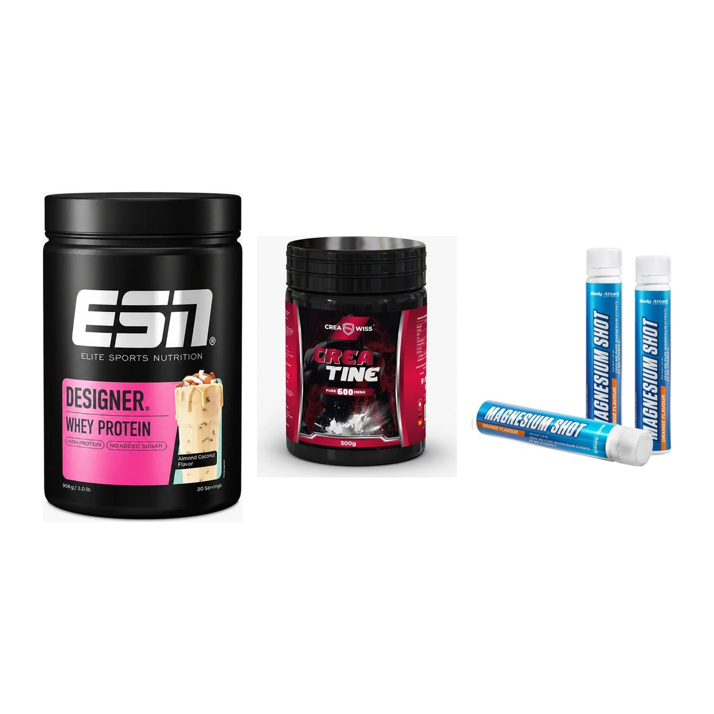 Einsteiger-Set: ESN Designer + CREASWISS + Body Attack – alle enthaltenen Artikel