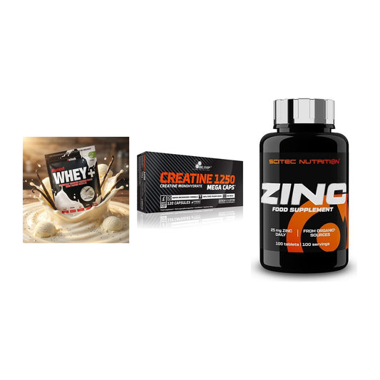 Einsteiger-Set: Sinob Honest + Olimp Creatine + Scitec Zinc – alle enthaltenen Artikel