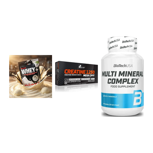 Einsteiger-Set: Sinob Honest + Olimp Creatine + BioTech Multi – alle enthaltenen Artikel