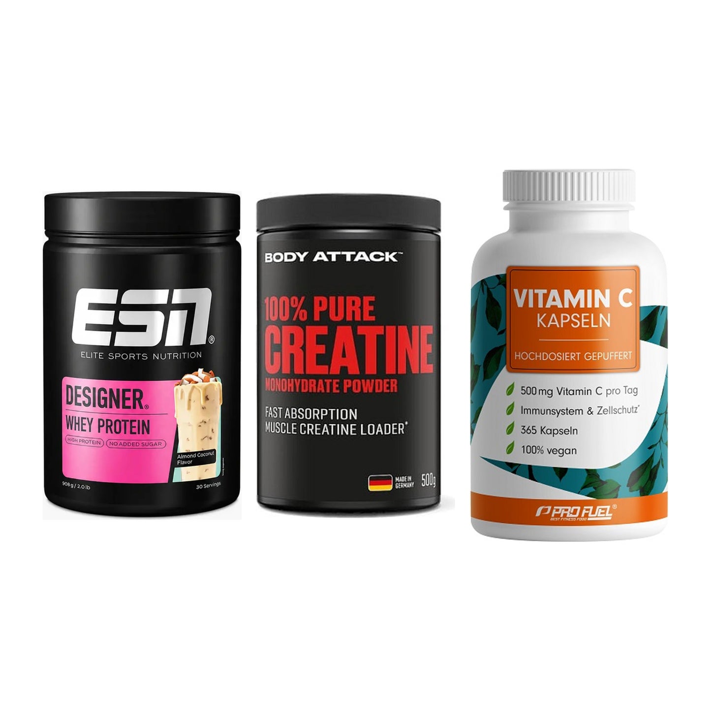 Einsteiger-Set: ESN Designer + Body Attack 100% + ProFuel Vitamin – alle enthaltenen Artikel