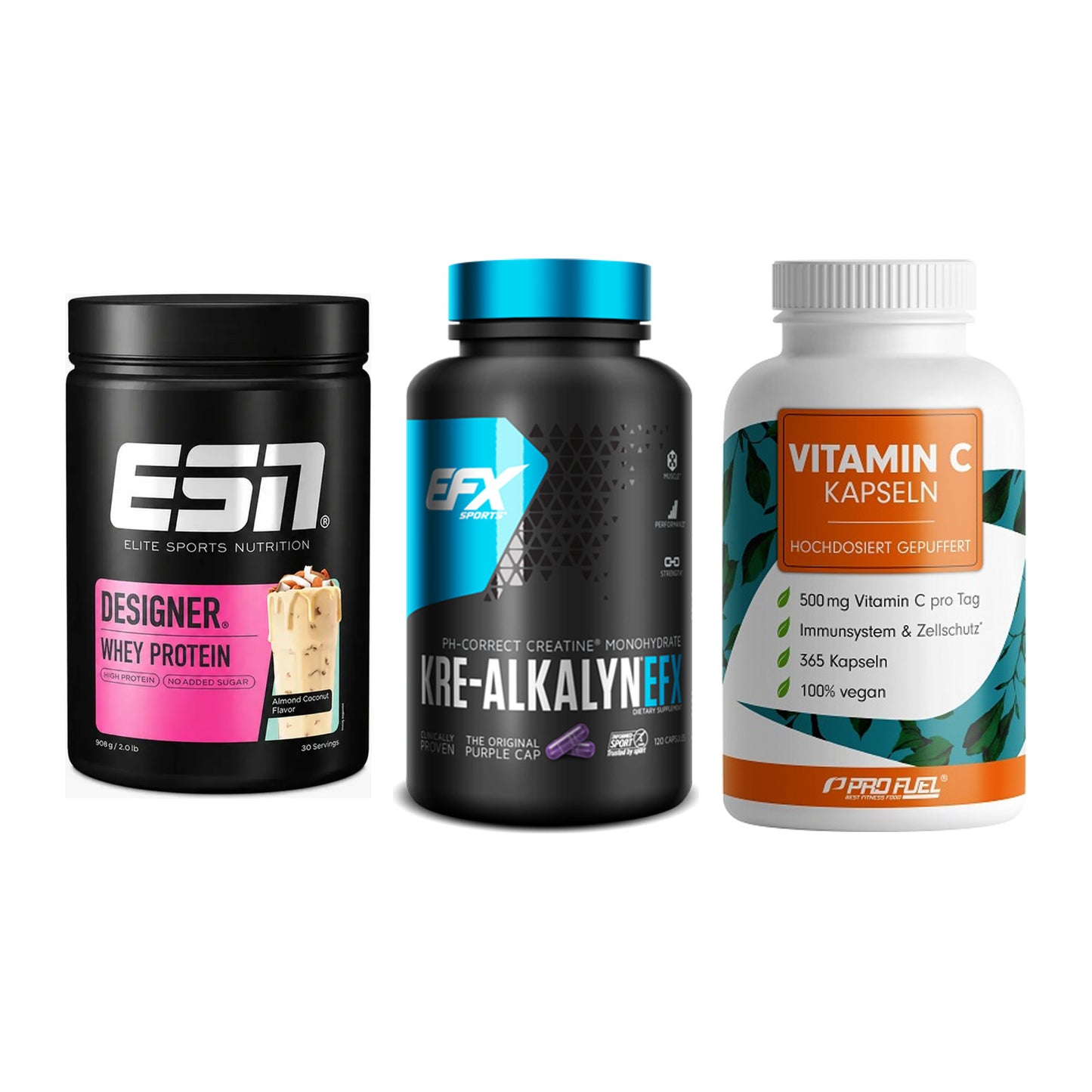 Einsteiger-Set: ESN Designer + EFX Kre-Alkalyn + ProFuel Vitamin – alle enthaltenen Artikel