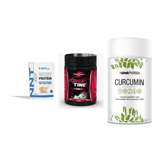 Einsteiger-Set: NNT Whey + CREASWISS + Sinob Curcumin – alle enthaltenen Artikel