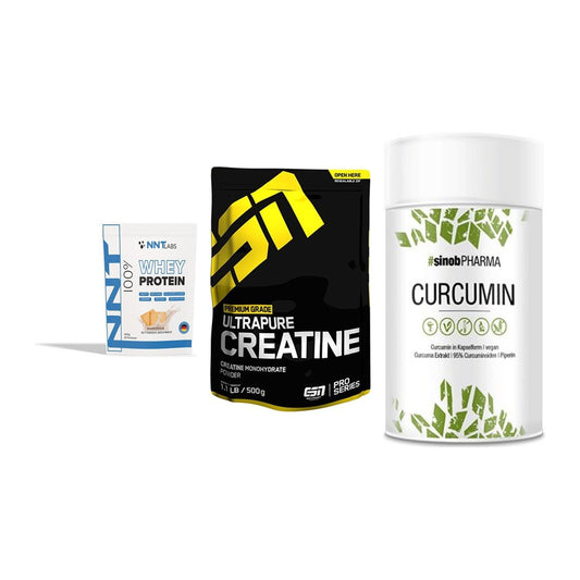 Einsteiger-Set: NNT Whey + ESN Ultrapure + Sinob Curcumin – alle enthaltenen Artikel