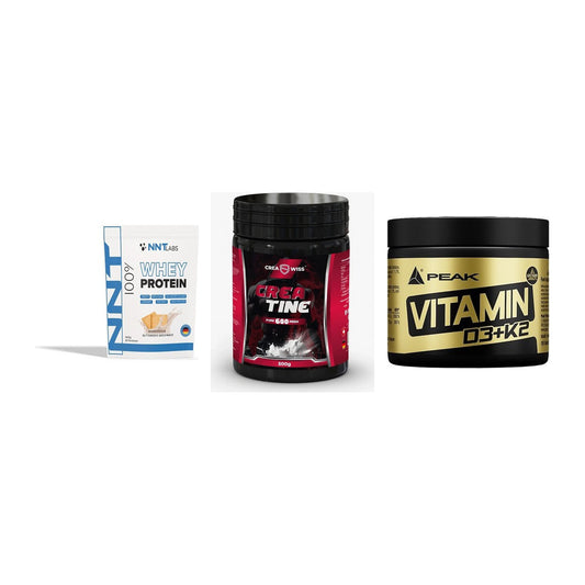 Einsteiger-Set: NNT Whey + CREASWISS + Peak Vitamin – alle enthaltenen Artikel