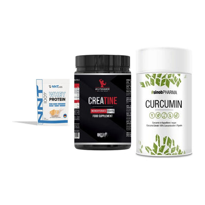 Einsteiger-Set: NNT Whey + #GYMJUICE + Sinob Curcumin – alle enthaltenen Artikel