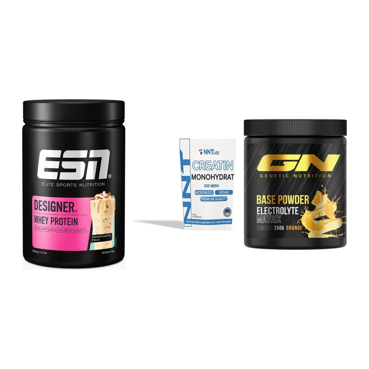 Einsteiger-Set: ESN Designer + NNT Creatin + GN Base Powder – alle enthaltenen Artikel