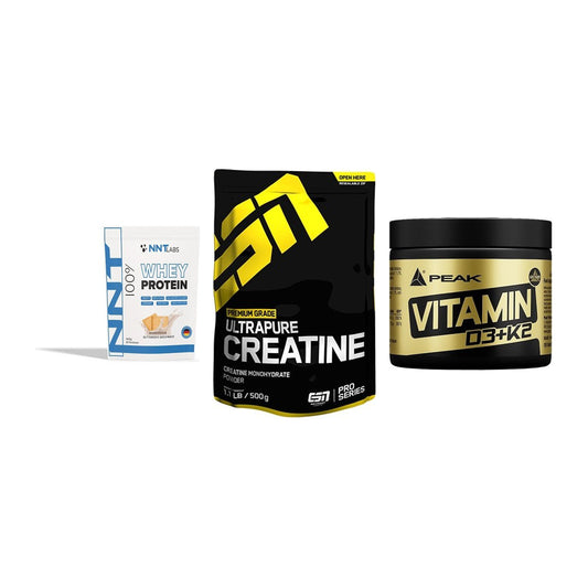 Einsteiger-Set: NNT Whey + ESN Ultrapure + Peak Vitamin – alle enthaltenen Artikel
