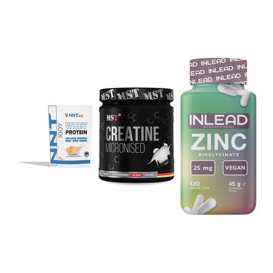 Einsteiger-Set: NNT Whey + MST Creatin + INLEAD Zink – alle enthaltenen Artikel