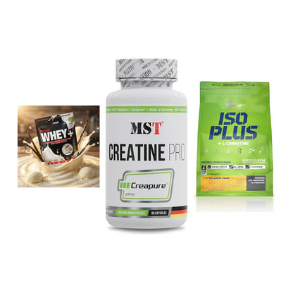 Einsteiger-Set: Sinob Honest + MST Creatine Pro + Olimp Iso Plus – alle enthaltenen Artikel