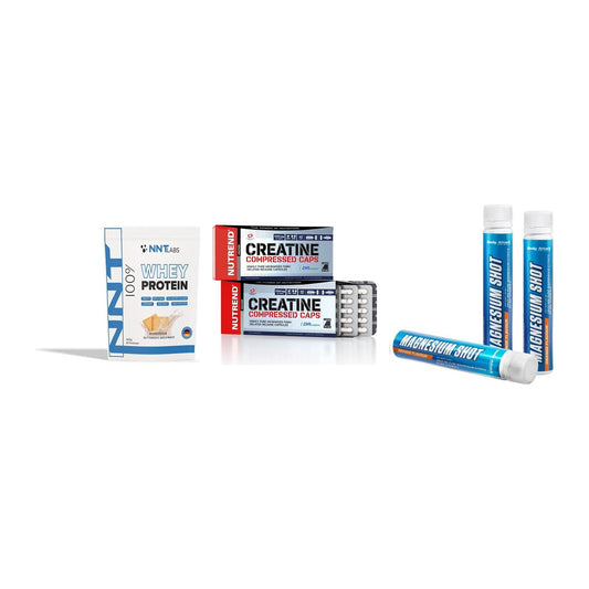 Einsteiger-Set: NNT Whey + Nutrend Creatine + Body Attack – alle enthaltenen Artikel
