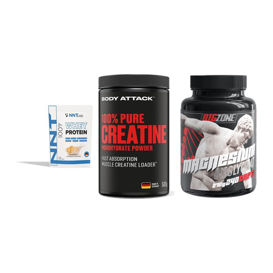 Einsteiger-Set: NNT Whey + Body Attack 100% + Big Zone Magnesi – alle enthaltenen Artikel