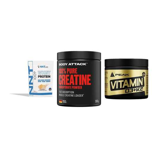 Einsteiger-Set: NNT Whey + Body Attack 100% + Peak Vitamin – alle enthaltenen Artikel