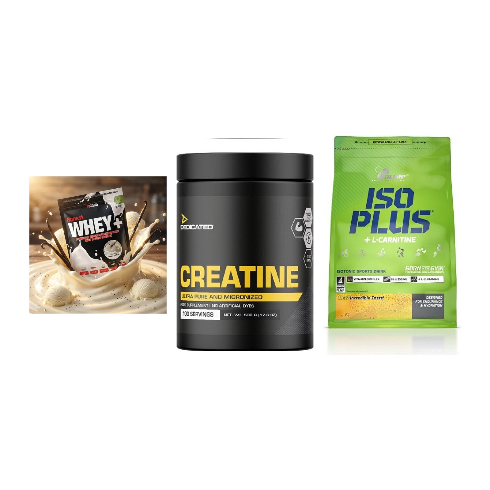 Einsteiger-Set: Sinob Honest + Dedicated + Olimp Iso Plus – alle enthaltenen Artikel