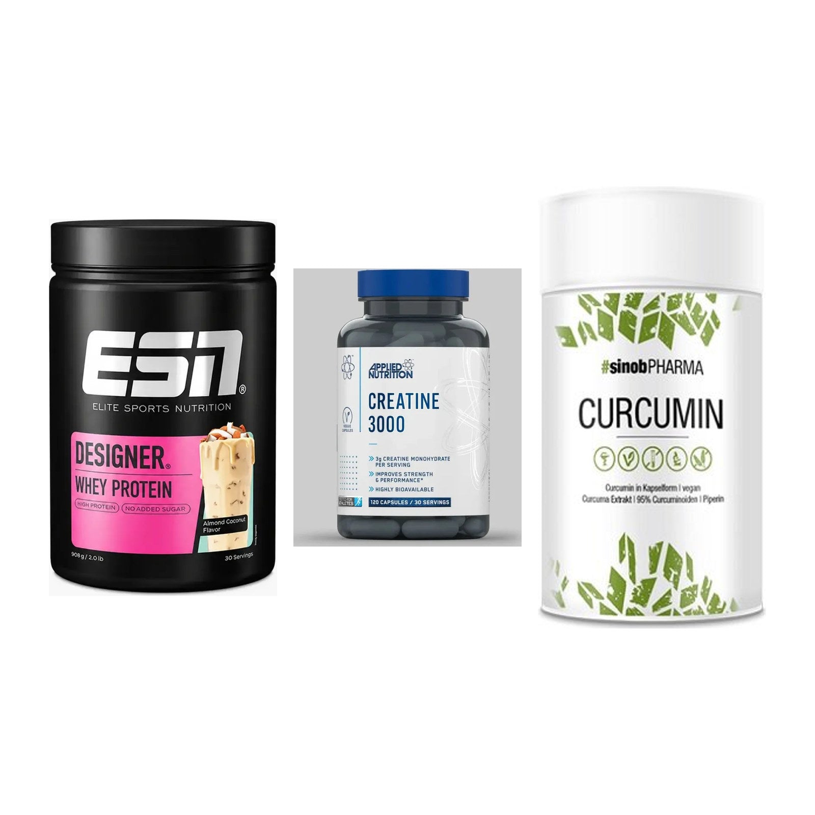 Einsteiger-Set: ESN Designer + Applied Nutritio + Sinob Curcumin – alle enthaltenen Artikel