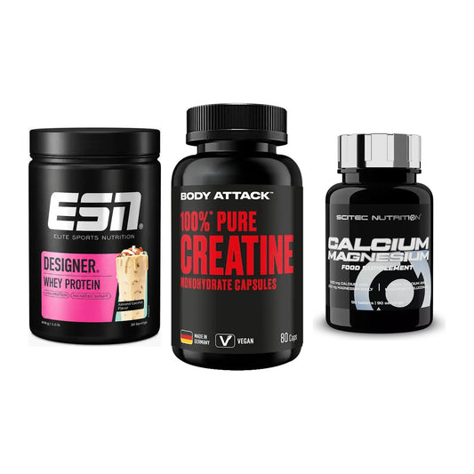 Einsteiger-Set: ESN Designer + Body Attack 100% + Scitec Calcium – alle enthaltenen Artikel