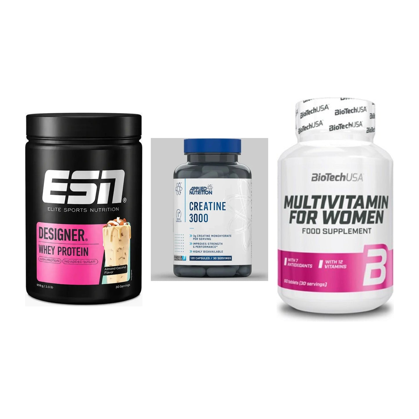 Einsteiger-Set: ESN Designer + Applied Nutritio + BioTech Multivit – alle enthaltenen Artikel