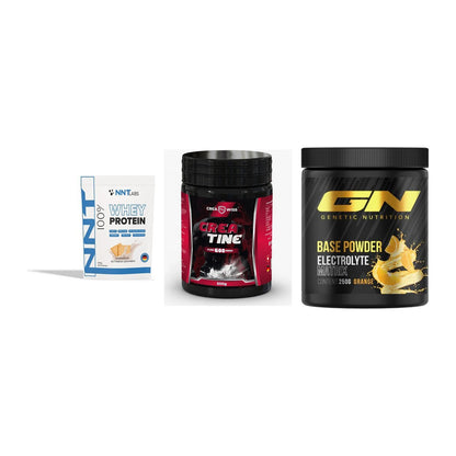 Einsteiger-Set: NNT Whey + CREASWISS + GN Base Powder – alle enthaltenen Artikel