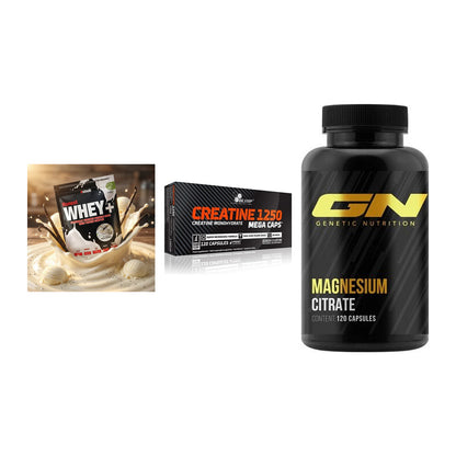 Einsteiger-Set: Sinob Honest + Olimp Creatine + GN Magnesium – alle enthaltenen Artikel