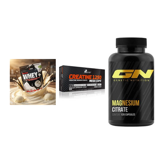 Einsteiger-Set: Sinob Honest + Olimp Creatine + GN Magnesium – alle enthaltenen Artikel