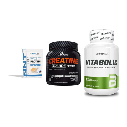 Einsteiger-Set: NNT Whey + Olimp Creatine + BioTech Vitaboli – alle enthaltenen Artikel