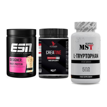 Einsteiger-Set: ESN Designer + #GYMJUICE + MST Tryptophan – alle enthaltenen Artikel