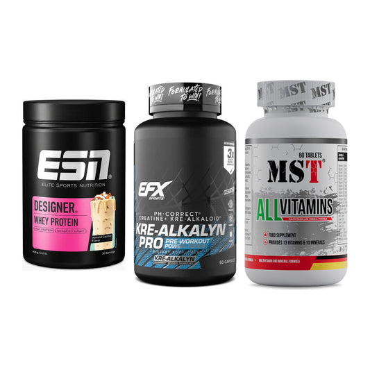 Einsteiger-Set: ESN Designer + EFX Kre-Alkalyn + MST All Vitamins – alle enthaltenen Artikel