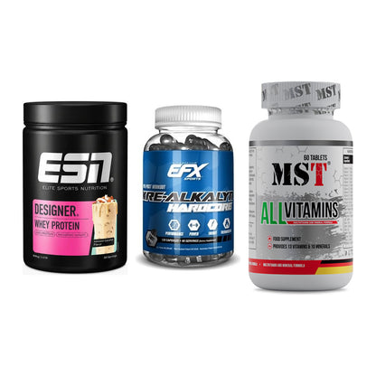 Einsteiger-Set: ESN Designer + EFX Kre-Alkalyn + MST All Vitamins – alle enthaltenen Artikel