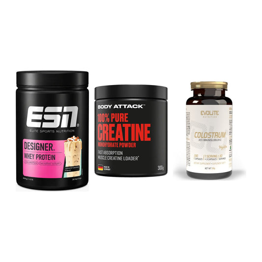Einsteiger-Set: ESN Designer + Body Attack 100% + Evolite Nutritio – alle enthaltenen Artikel
