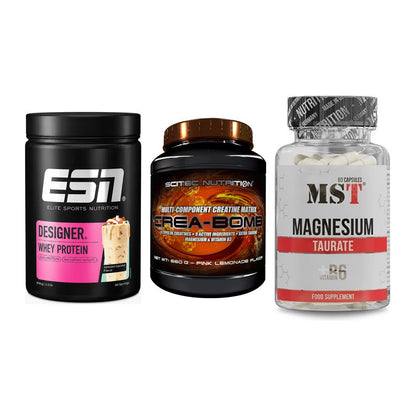 Einsteiger-Set: ESN Designer + Scitec Crea-Bomb + MST Magnesium – alle enthaltenen Artikel