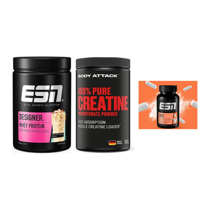 Einsteiger-Set: ESN Designer + Body Attack 100% + ESN Zinc – alle enthaltenen Artikel
