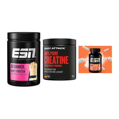 Einsteiger-Set: ESN Designer + Body Attack 100% + ESN Zinc – alle enthaltenen Artikel