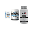 Einsteiger-Set: NNT Whey + NNT Creatin 1000 mg + MST Iron Bisglycinate – alle enthaltenen Artikel