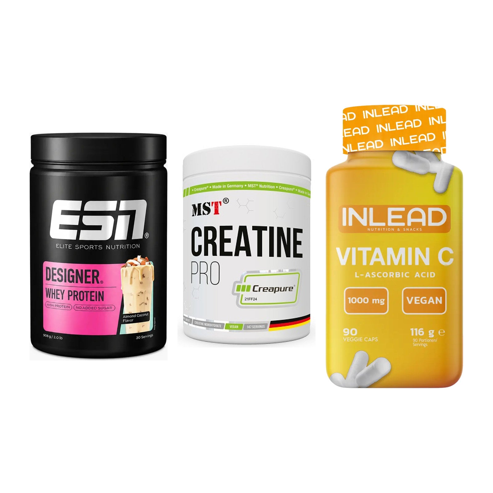 Einsteiger-Set: ESN Designer + MST Creatin Pro + INLEAD Vitamin C – alle enthaltenen Artikel