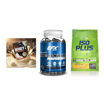 Einsteiger-Set: Sinob Honest + EFX Kre-Alkalyn + Olimp Iso Plus – alle enthaltenen Artikel