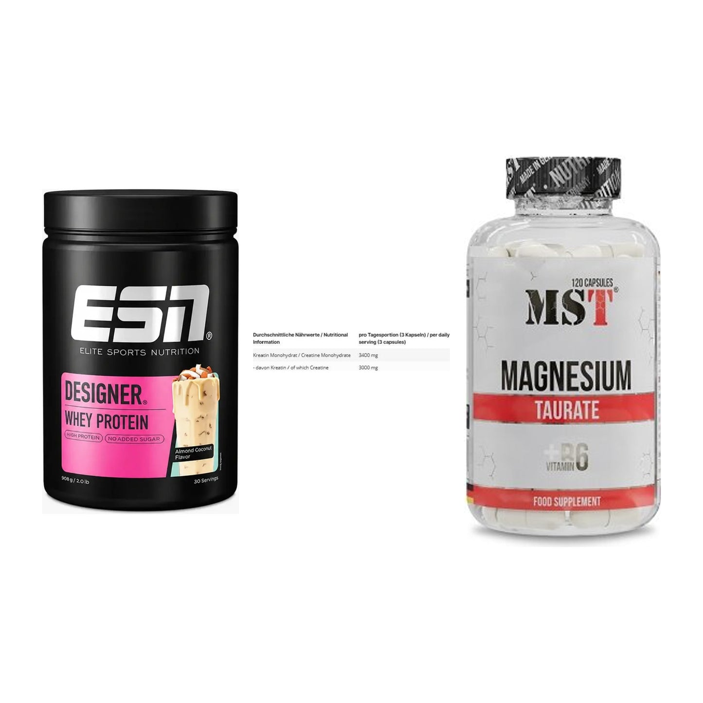 Einsteiger-Set: ESN Designer + INLEAD Creatine + MST Magnesium – alle enthaltenen Artikel