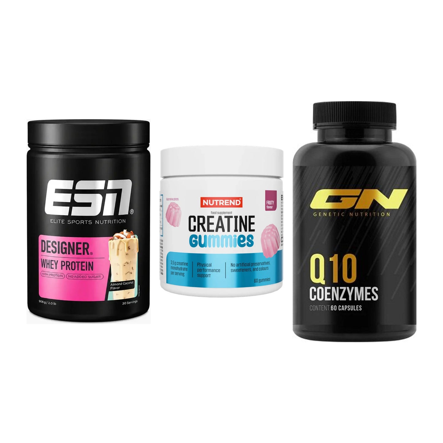 Einsteiger-Set: ESN Designer + Nutrend Creatine + GN Q10 Health – alle enthaltenen Artikel
