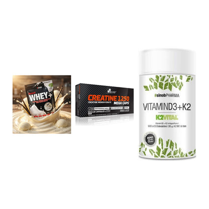 Einsteiger-Set: Sinob Honest + Olimp Creatine + Sinob Vitamin D3 – alle enthaltenen Artikel
