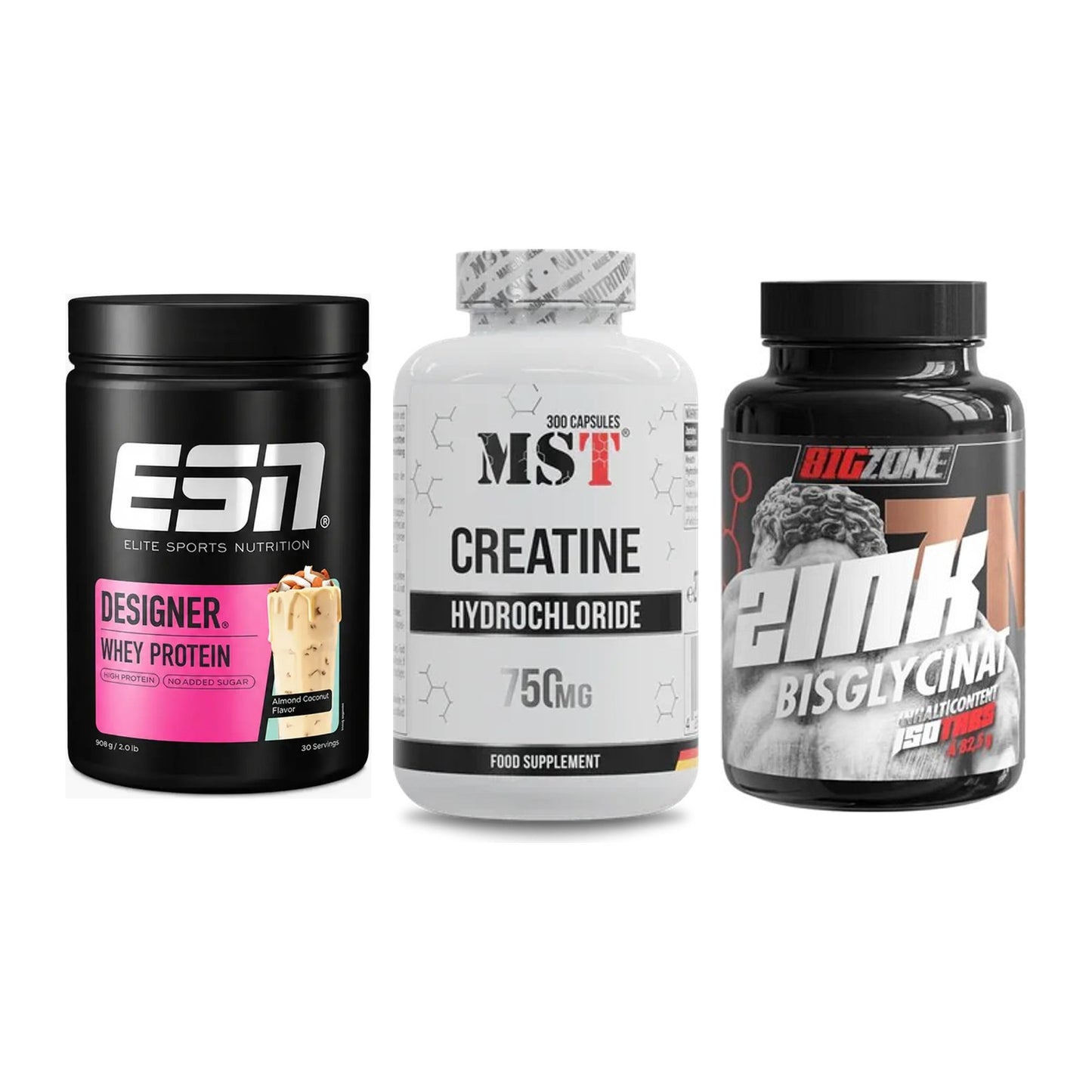 Einsteiger-Set: ESN Designer + MST Creatine HCL + Big Zone Zink – alle enthaltenen Artikel