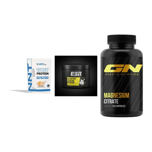 Einsteiger-Set: NNT Whey + ESN Ultrapure + GN Magnesium – alle enthaltenen Artikel