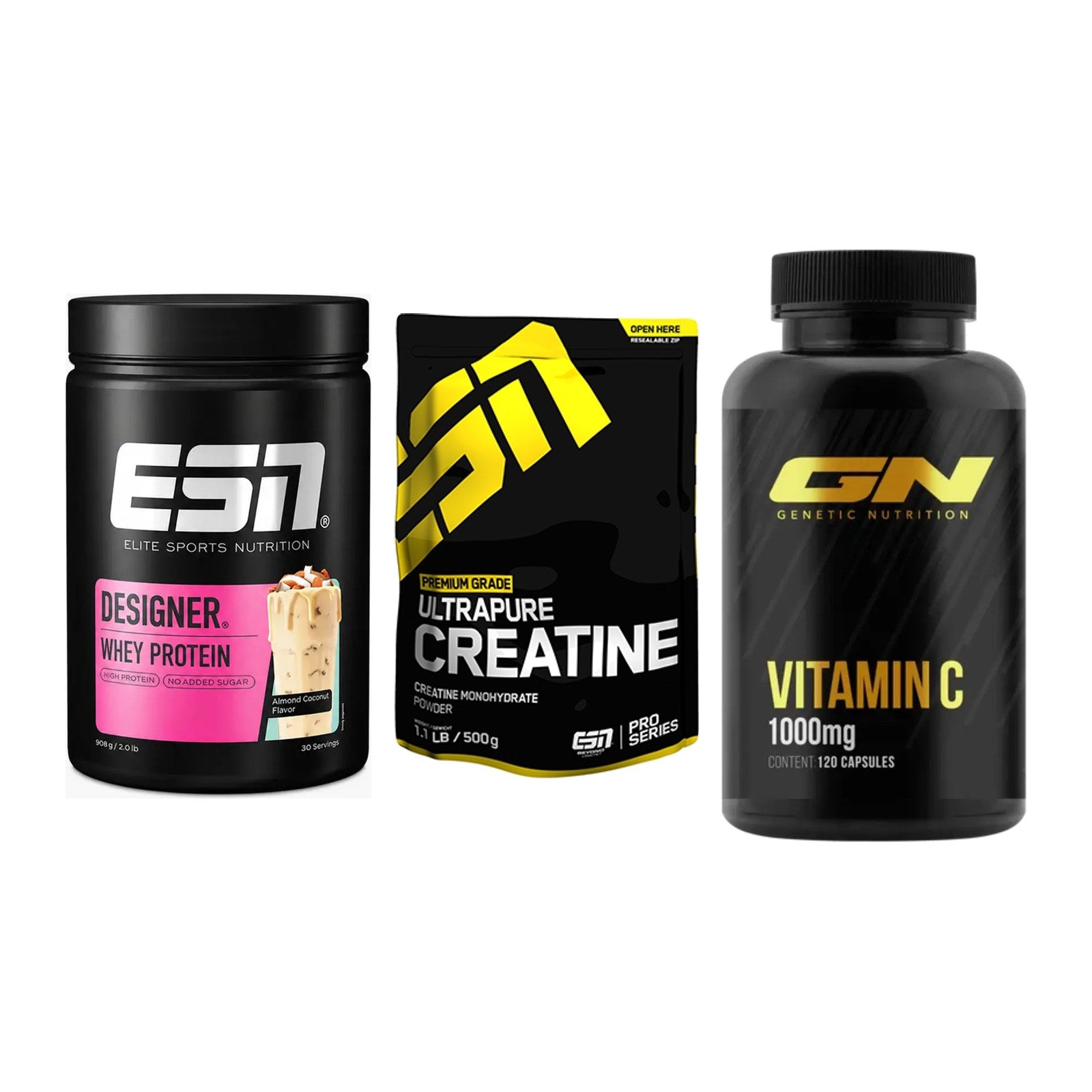 Einsteiger-Set: ESN Designer + ESN Ultrapure + GN Vitamin C – alle enthaltenen Artikel