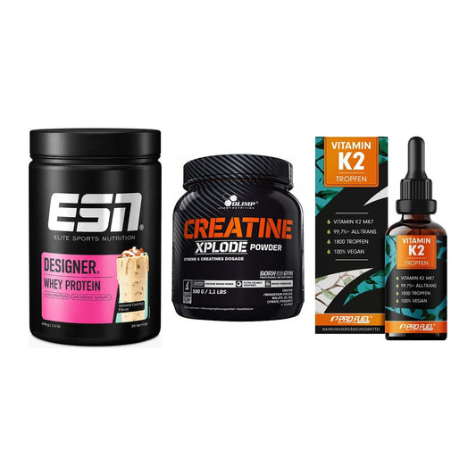 Einsteiger-Set: ESN Designer + Olimp Creatine + ProFuel Vitamin – alle enthaltenen Artikel